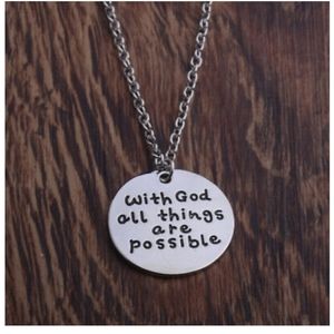 925 WITH GOD ALL THINGS ARE POSSIBLE NECKLACE
